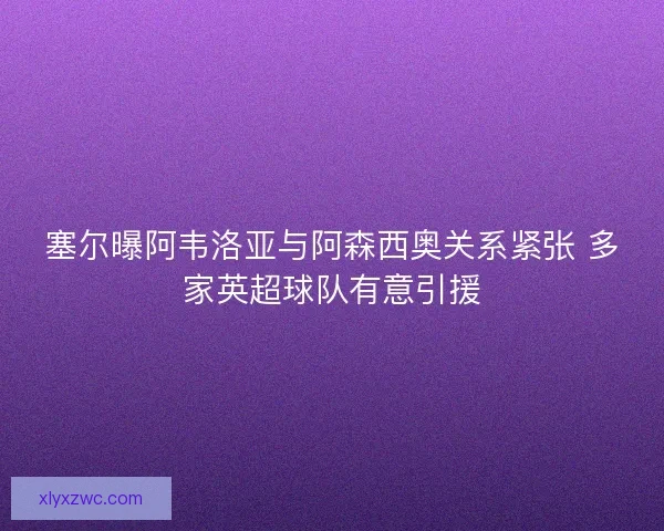 塞尔曝阿韦洛亚与阿森西奥关系紧张 多家英超球队有意引援 塞尔曝阿韦洛亚与阿森西奥关系紧张 多家英超球队有意引援